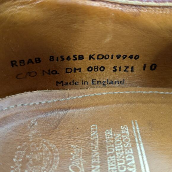 VTG Dr. Martens Brown Monk Strap Shoes Size 10 Made in England Preppy Chunky - Picture 10 of 10